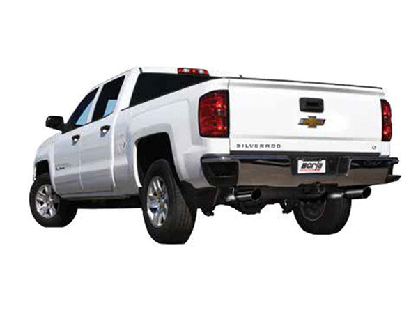 Borla 140549BC SILV/SIERRA 1500 14-18 5.3L V8 AT/MT 2&4WD 4DR CC STD B (78.87IN) WB 153IN ATAK BLACK CHROME TIP main image 1