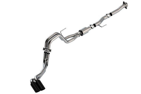 Borla F-150 2021 3.3L CC SB EC STB XL/XLT/Lariat/KR/Plnm/LTD 3/2.25 SRE Cat-Back ATAK Black CHR Tips