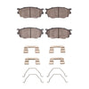 R1 Concepts 98-03 Mazda Protege Front Semi Met Pads & Hardware Kit