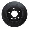 R1 Concepts 94-04 Land Rover Discovery Rear Left Slotted Black Brake Rotor