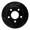 R1 Concepts 85-00 Audi 200 Quattro Rear Left Slotted Black Brake Rotor