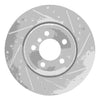 R1 Concepts 2002-2005 BMW 760i Rear Right Drilled & Slotted Silver Brake Rotor