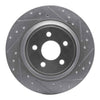 R1 Concepts 2015-2024 Ford Edge Rear Right Drilled & Slotted Silver Brake Rotor