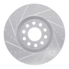 R1 Concepts 2000-2003 Audi A8 Front Left Drilled & Slotted Silver Brake Rotor