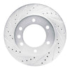 R1 Concepts 2016-2017 Chevrolet S10 Front Left Drilled & Slotted Silver Brake Rotor