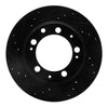 R1 Concepts 77-88 Porsche 924 Rear Left Drilled & Slotted Black Brake Rotor
