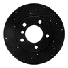 R1 Concepts 95-98 BMW Z3 Front Left Drilled & Slotted Black Brake Rotor
