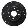 R1 Concepts 90-93 Asuna SUNFIRE Rear Left Drilled & Slotted Black Brake Rotor