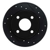 R1 Concepts 78-90 Dodge Rampage Front Right Drilled & Slotted Black Brake Rotor