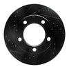 R1 Concepts 80-93 Dodge Ramcharger 4WD Front Left Drilled & Slotted Black Brake Rotor