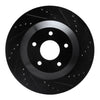 R1 Concepts 97-09 Cadillac XLR Left Front Drilled & Slotted Black Brake Rotor