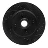 R1 Concepts 87-88 Ford Thunderbird Front Right Drilled & Slotted Black Brake Rotor