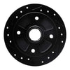 R1 Concepts 87-94 Mazda 323 Rear Left Drilled & Slotted Black Brake Rotor