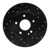 R1 Concepts 97-98 Mercedes-Benz C230 Front Right Drilled & Slotted Black Brake Rotor