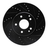 R1 Concepts 96-11 Chrysler Crossfire Front Right Drilled & Slotted Black Brake Rotor