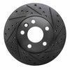 R1 Concepts 96-00 Volkswagen EuroVan Front Right Drilled & Slotted Black Brake Rotor