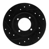 R1 Concepts 75-79 Toyota Corolla (US/Canada) Front Left Drilled & Slotted Black Brake Rotor