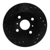 R1 Concepts 86-89 Toyota Celica Front Right Drilled & Slotted Black Brake Rotor