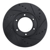 R1 Concepts 89-93 Toyota Pickup Front Right Drilled & Slotted Black Brake Rotor