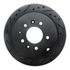 R1 Concepts 92-06 Mazda 929 Rear Left Drilled & Slotted Black Brake Rotor