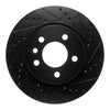 R1 Concepts 10-17 Volkswagen AMAROK (Mexico) Front Right Drilled & Slotted Black Brake Rotor