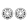 R1 Concepts 09-24 Infiniti Q50 Rear Drilled & Slotted Carbon Coated Brake Rotor Set
