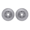 R1 Concepts 88-94 Chevrolet C1500 Front Drilled & Slotted Silver Brake Rotor Set