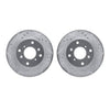 R1 Concepts 98-02 Acura CL Front Drilled & Slotted Silver Brake Rotor Set