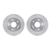 R1 Concepts 97-15 Acura CSX Rear Drilled & Slotted Silver Brake Rotor Set