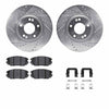 R1 Concepts 06-11 Hyundai Azera Front Drill/Slot Silver Rotors w/Euro Ceramic Pads
