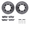 R1 Concepts 71-88 Chevrolet K20 Pickup Front Drill/Slot Silver Rotors w/Optimum Pads