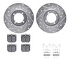 R1 Concepts 74-78 Nissan 260Z Front Drilled & Slotted Silver Brake Rotor Set w/Optimum OE Pads and Hardware