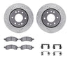 R1 Concepts 06-09 Buick Rainier Front Drilled & Slotted Silver Brake Rotor Set w/Ceramic Pads and Hardware