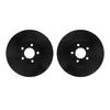 R1 Concepts 94-04 Ford Mustang Front Drilled & Slotted Black Brake Rotor Set