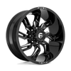 Fuel Wheels D747 Lockdown 20" 8x165.1 Gloss Black Milled - 20x9 et1 / 8x165.1 / cb125.1