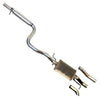 Techtonics Aluminized 2.5" Cat Back Exhaust (Fits 2.5") - VW / Mk4 / 1.8T / VR6 / Golf / Beetle / TDI - Hidden / Less Resonator / Muffler Delete