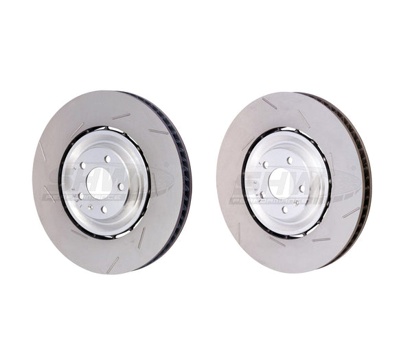 SHW Performance Front Slotted LW Brake Rotor Kit (390x38) Porsche Macan Turbo 3.6L w / 19in