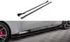 Maxton Design Street Pro Side Skirts Diffusers + Flaps BMW 2-Series Coupe M-Pack / M240I G42 - Black + Gloss Flaps