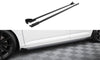 Maxton Design Street Pro Side Skirts Diffusers + Flaps VW Jetta GLI Mk7 - Black + Gloss Flaps