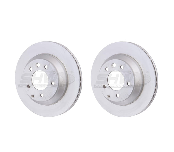 SHW Performance Cross-Drilled Monobloc Right Front Brake Rotors - Porsche Carrera GTS/Carrera 15-16 main image 1