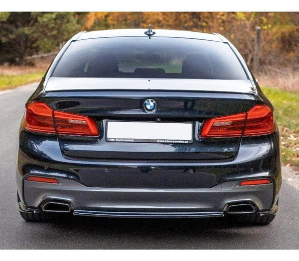 Central Rear Splitter (with vertical bars) BMW 5 G30 / G31 Facelift, Our  Offer \ BMW \ Seria 5 \ G30 FL [2020-] \ Standard \ Sedan Our Offer \ BMW \  Seria 5 \ G30 FL [2020-] \ Standard \ Touring