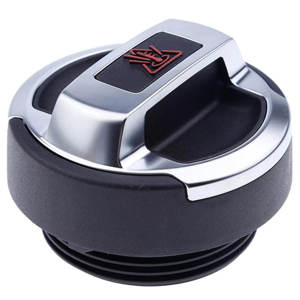 Audi R8 Style Oil Cap & Coolant Cap Set For Audi VW Skoda Seat Volvo - Black/Silver