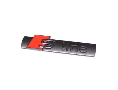S-Line Audi Matte Black Emblem Badge (Priced Each)