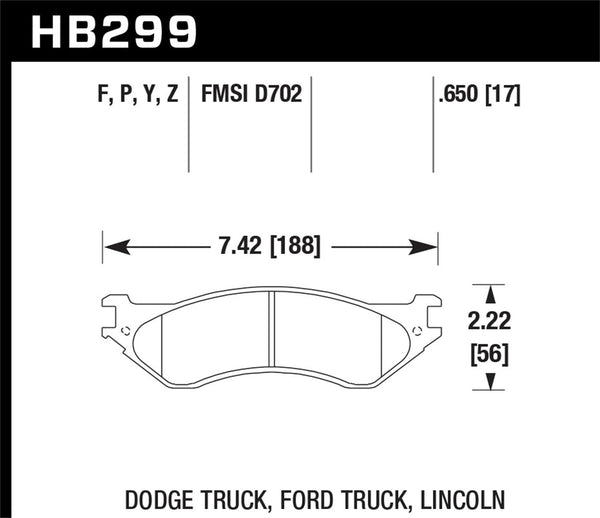 Hawk Perf Ceramic Front Brake Pads | Dodge Durango / Jeep GC (11-15) (HB701Z.723)