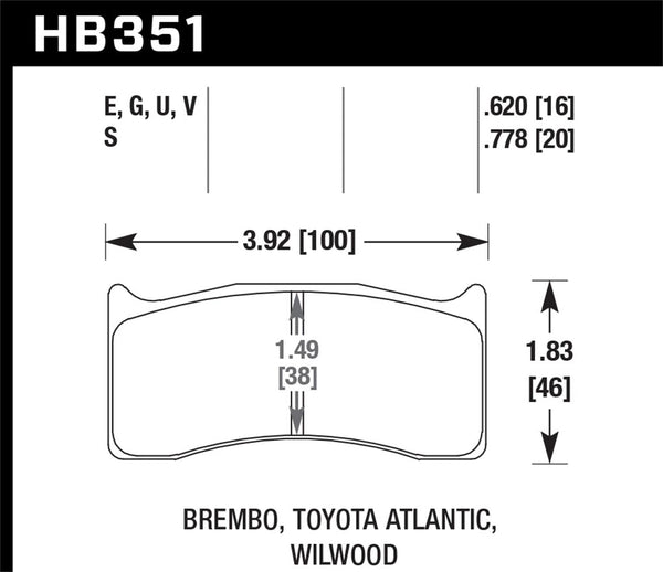 Hawk 89-93 Miata Blue 9012 Race Rear Brake Pads D458
