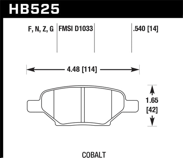 Hawk Perf Front Brake Pads | Cadillac XTS/Corvette (15-16) (HB910N.590)