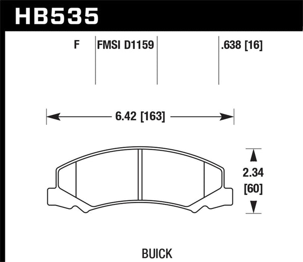 Hawk Performance Street Brake Pads (HB103F.590)