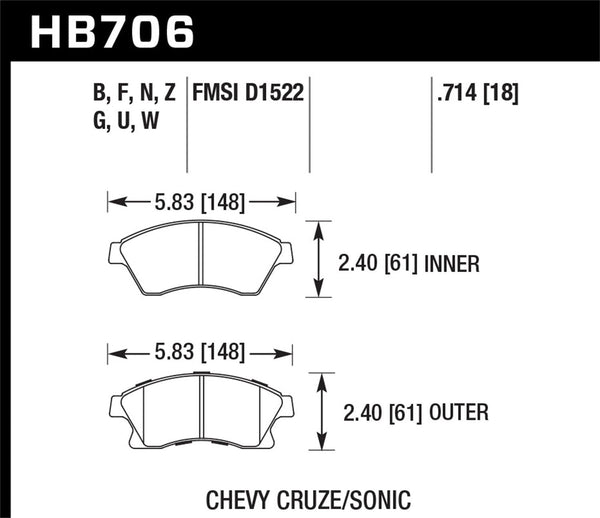 Hawk Performance Race Front Brake Pads | Chevrolet Corvette C8 Z51 (2020–2021) (HB926G.577)