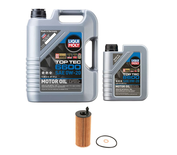 Oil Service Kit - Liqui Moly Engine Oil 0W-20 Top Tec 6600 - B46