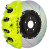 Brembo 8-Piston GT System (Front) - Audi / Q7 / Q8 (4M) - (412x38mm) / 2-Piece Slotted Type-1 / Flourescent Yellow (Q-Style - Cast Monobloc Radial Mount)